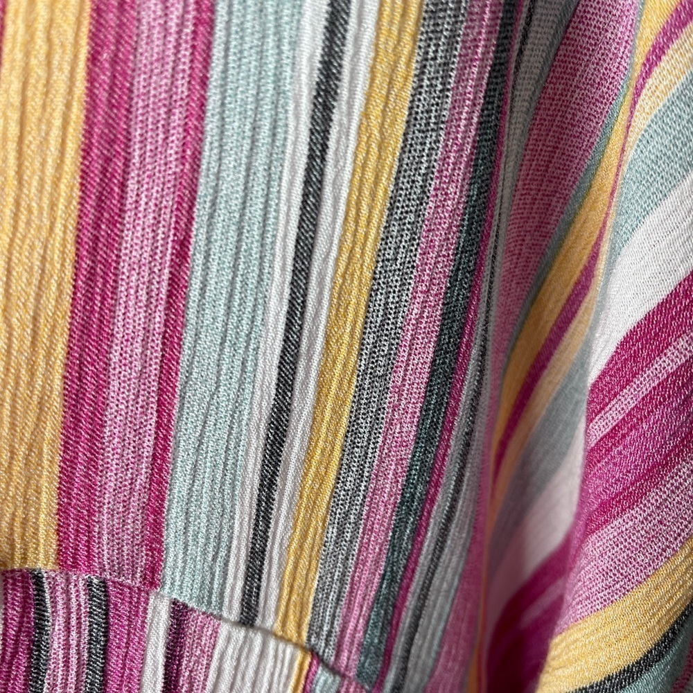 Kori Multicolor Striped Tunic Tassels Lightweight Summer Resort  Size Medium - Picture 13 of 15